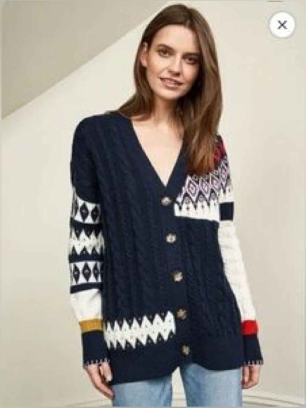 RARE La Ligne La Ligne Courchevel Alpine Merino Wool Cardigan - Picture 6 of 6